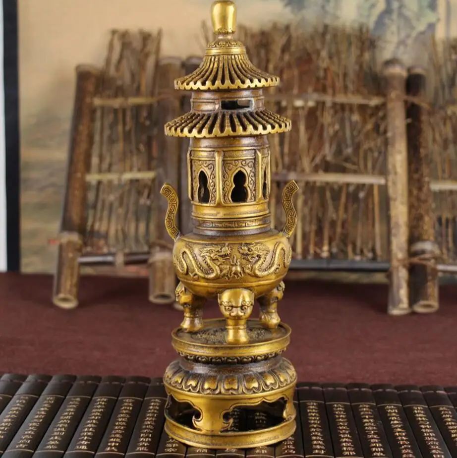 Медная Статуя новая латунная Акция открытие фэн-шуй украшение zhenzhaihuasha Shuanglong ce |