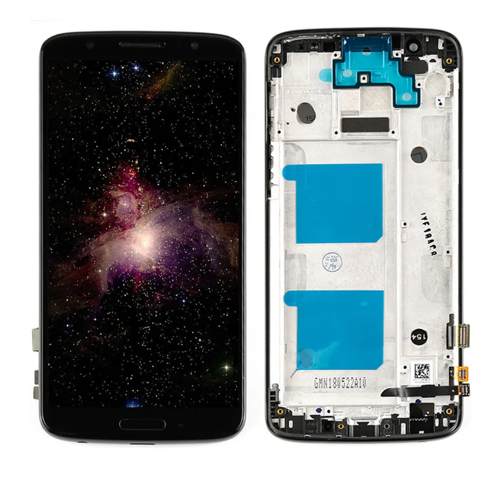Для Motorola Moto G6 XT1925-1 XT1925-2 XT1925-3 XT1925-4 XT1925-5 ЖК-дисплей Дисплей Сенсорный экран дигитайзер Рамка - Цвет: Black