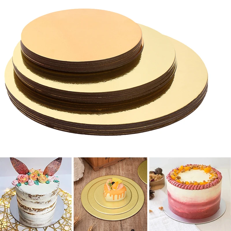 

2/3/5/10pcs Diameter 10/16/22/26cm Round Cake Boards Set Cakeboard Base Disposable Paper Cupcake Dessert Tray Cake Tools