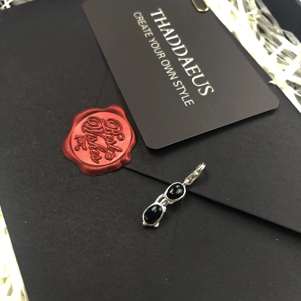 Мужская и женская подвеска с очками из стерлингового серебра 925 пробы новинка