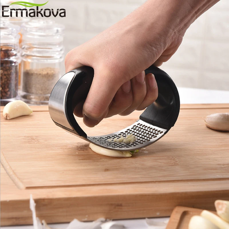 ERMAKOVA чеснок Пресс Нержавеющая сталь овощечистка для чеснока дробилка