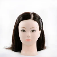100 real human hair mannequin head for hair training styling professional hairdressing cosmetology dolls head for hairstyle