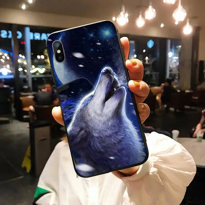 

howling wolf Animal art pictures Phone Case for iPhone 11 12 pro XS MAX 8 7 6 6S Plus X 5S SE 2020 XR