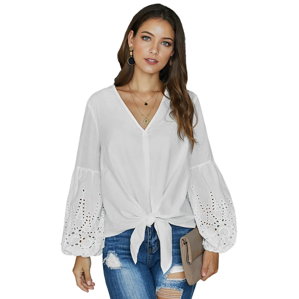 Новая стильная рубашка женская Европейская и американская Сексуальная v