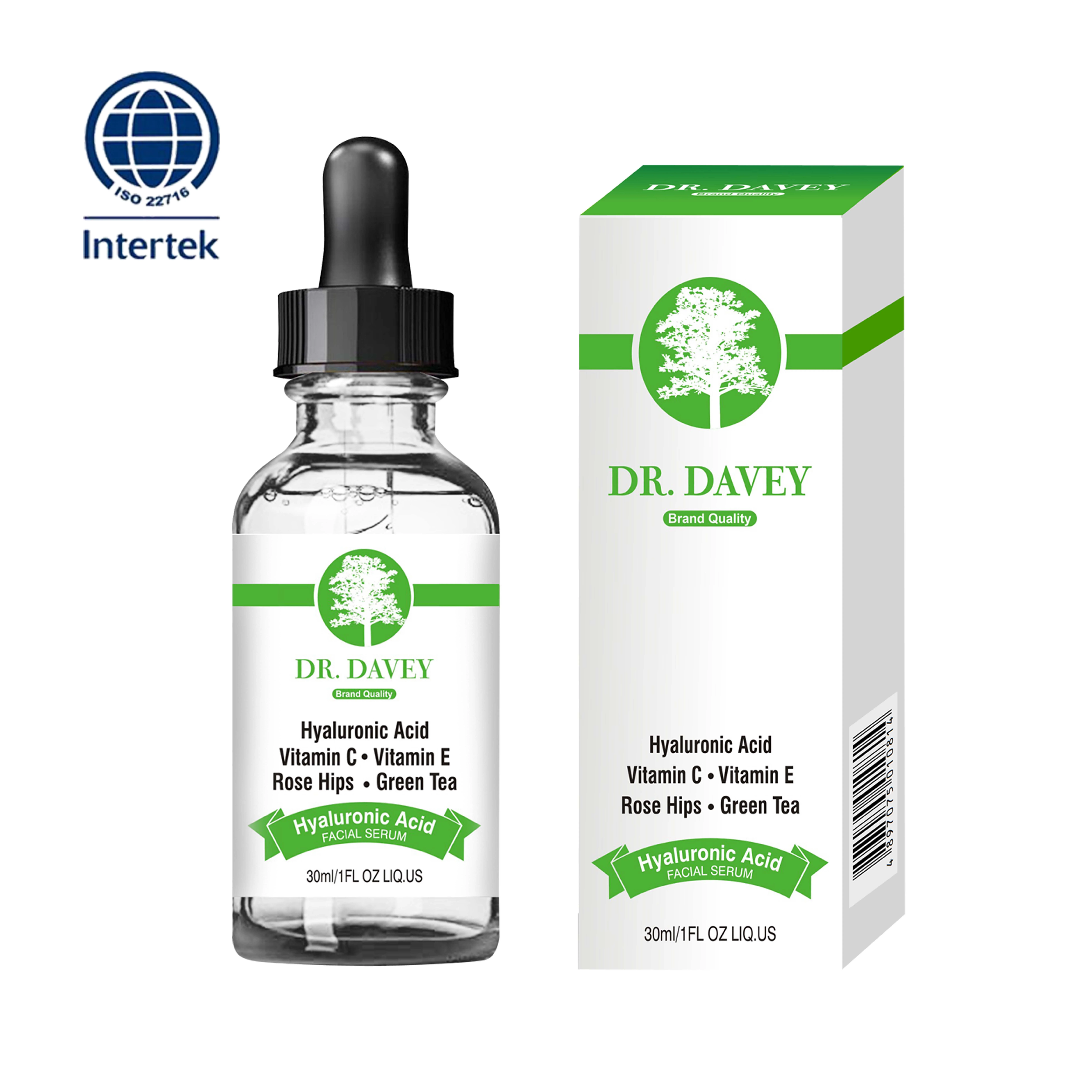 DR.DAVEY, Смягчающая маска для ухода за кожей лица Гиалуроновая кислота Сыворотки витамином Е. Шиповника Зелёный Чай лица Сыворотки отбеливание 30 мл