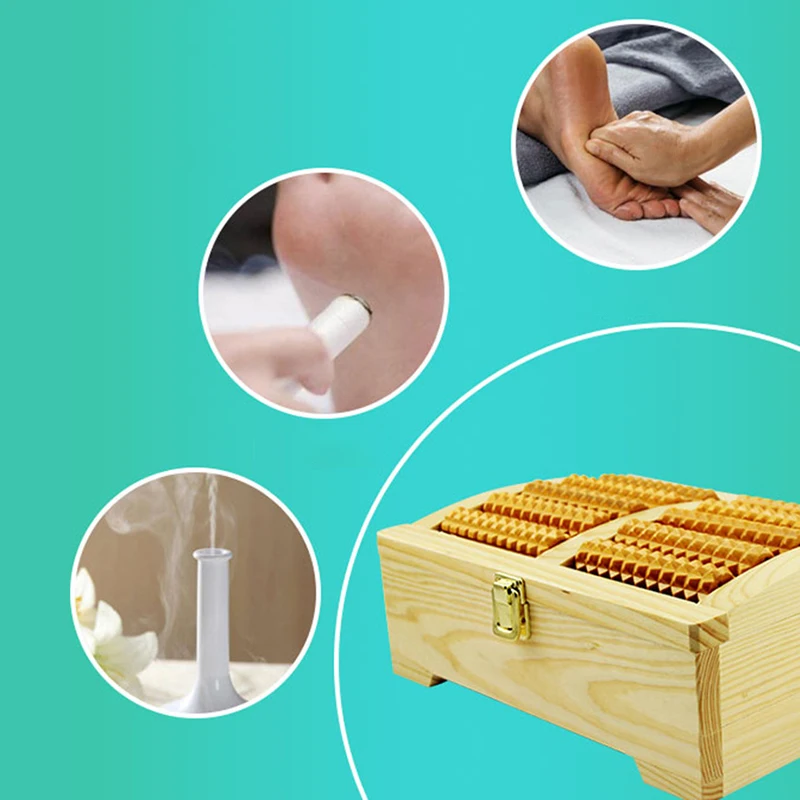 

Foot Roller, Foot Massager For Plantar Fasciitis, Acupressure Feet Massage with Warm Moxibustion-Moxa Box