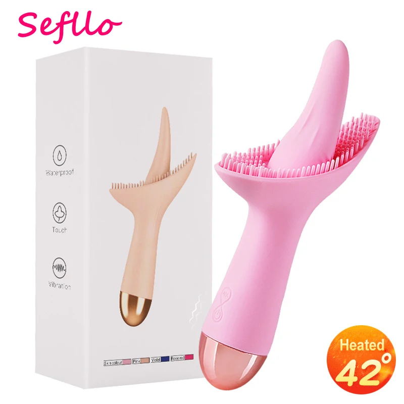 Sefllo греющий язык Рождественский вибратор для женщин 10 скоростей лизание
