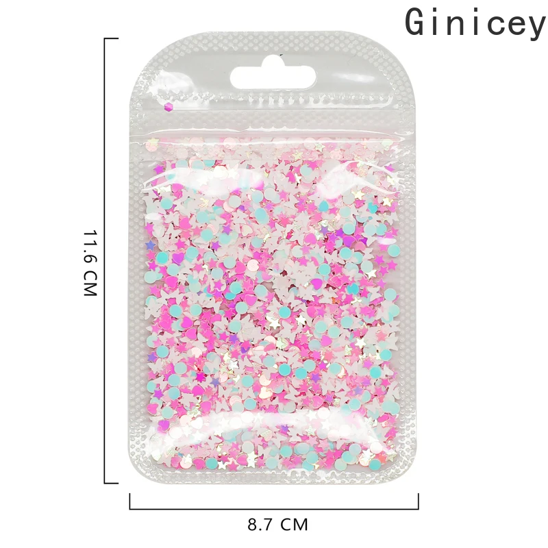 

Nail Mermaid Glitter Flakes Sparkly 3D Colorful Nails Art Decorations Mix Star Round Heart Flakes Mermaid Irregular Paillette