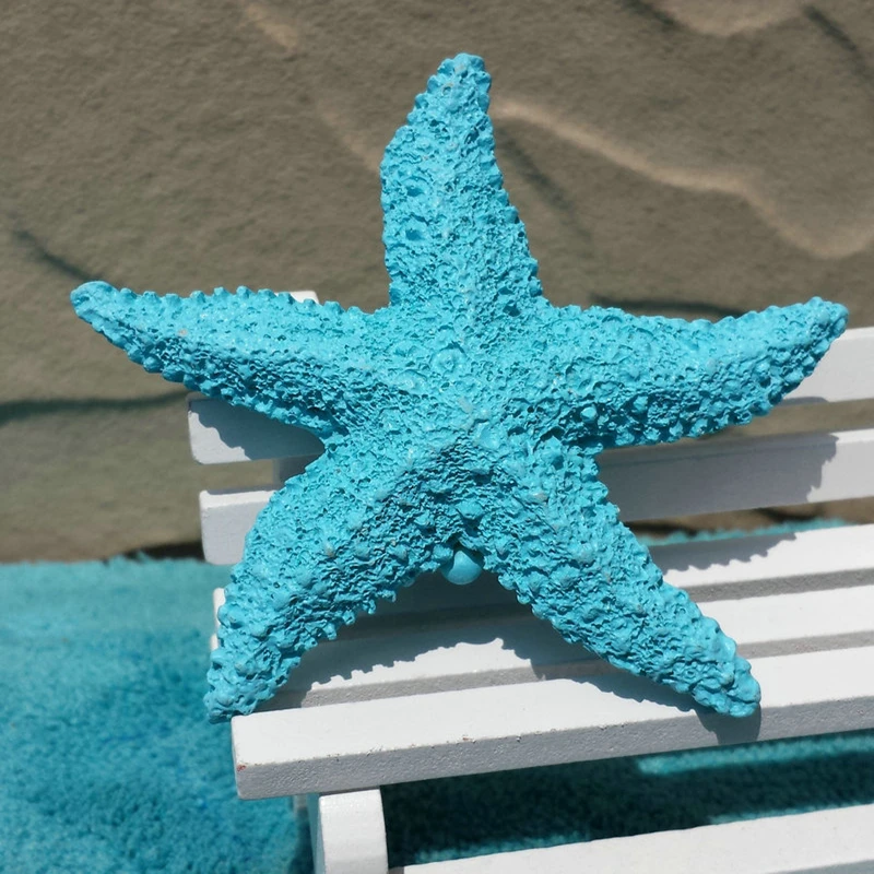 

7.5cm 4 Colors Resin Starfish Figurines Starfishes Ornaments for Taking Photo Props Home Decoration Accessories Childrens