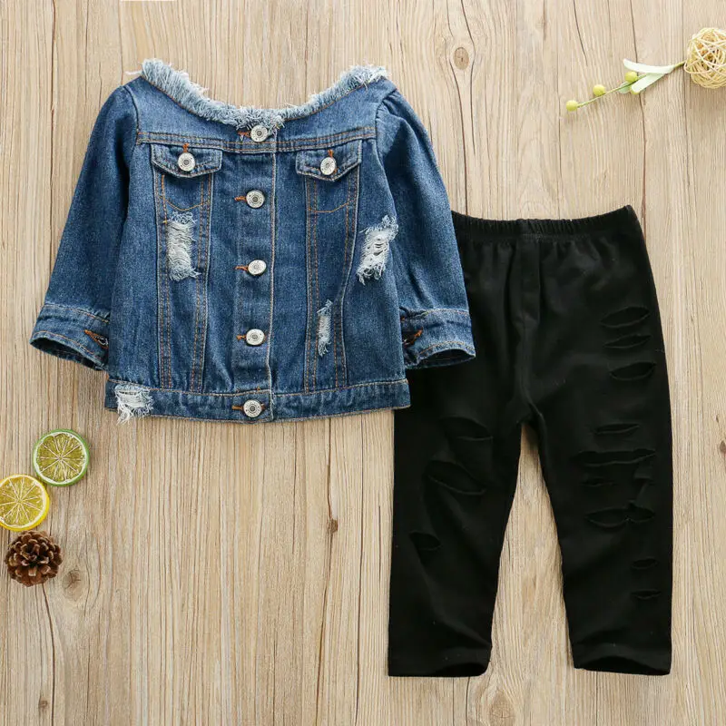 Милая Модная Джинсовая куртка для новорожденных девочек на весну и осень топы с