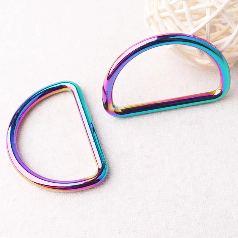 Металлическое Радужное кольцо 1 5 дюйма ремешок для сумки D образные кольца