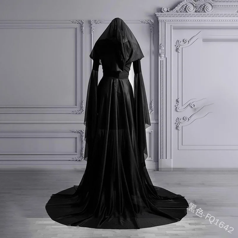 Женское винтажное платье до пола готическое средневековой длины в стиле ретро