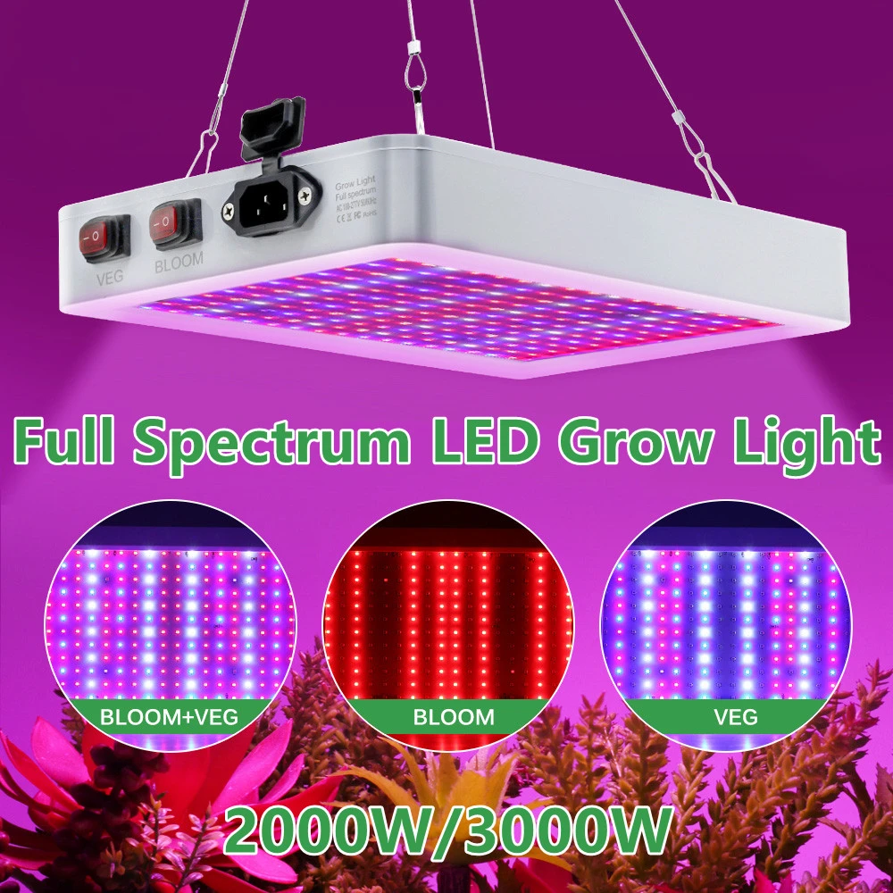 

LED Plant Lamp Grow Light 220V Full Spectrum LED Growth Light 110V Greenhouse Growing Phyto Lamp Indoor Flower Seeds Tent Bulb