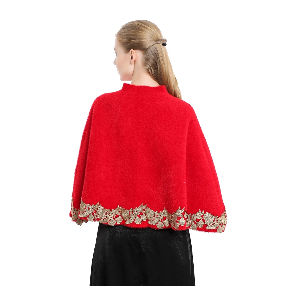 Высококачественная шаль из искусственного меха модная Женская осенне-зимняя