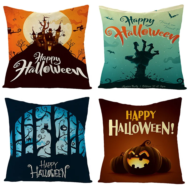 

Halloween Pillowcase Wedding Supplies Sofa Cushion Case Pillow Cover Home Decor Car Cushion Cover Cute