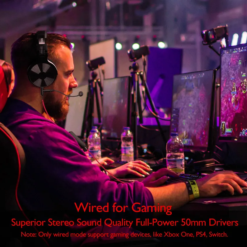 Oneodio проводные беспроводные Bluetooth наушники с микрофоном стерео игровая гарнитура