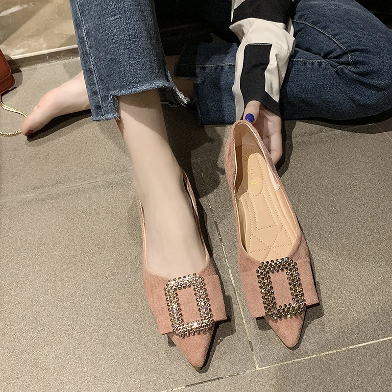 

New Arrival Spring and Autumn Women's Loafers Pointed Toe Loafers Women Flat Heel Shoes Boat Shoes Casual Zapatos De Mujer