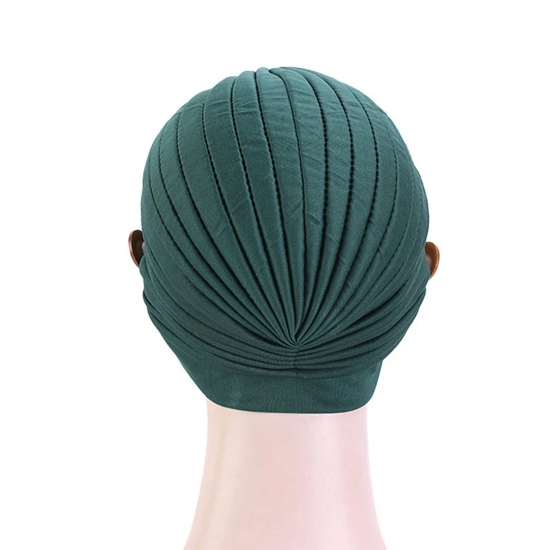 

Soft Cotton Hair Caps Hat Button Wearing Mask Ear Protection Hat Turban Women