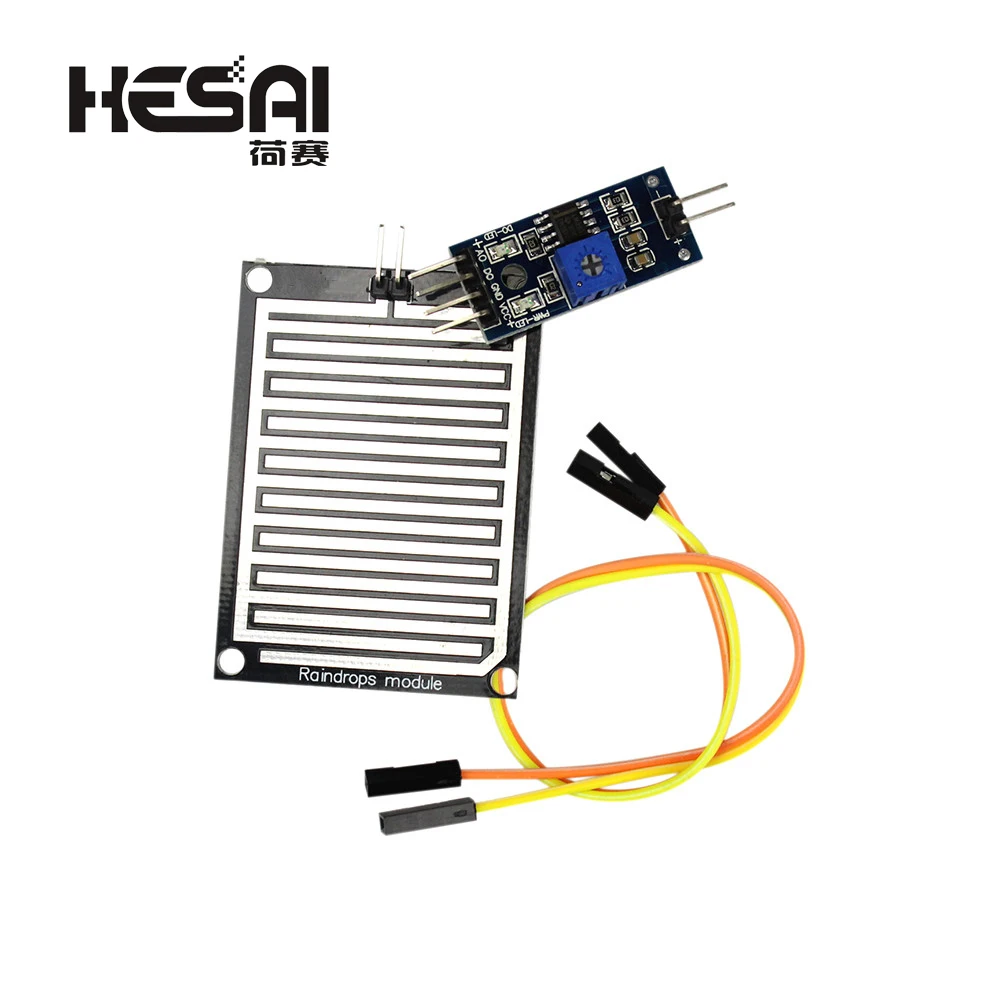 

Модуль датчика обнаружения, 3,3-5 В, дождь дождевые капли чувствительный, влажность, для Arduino