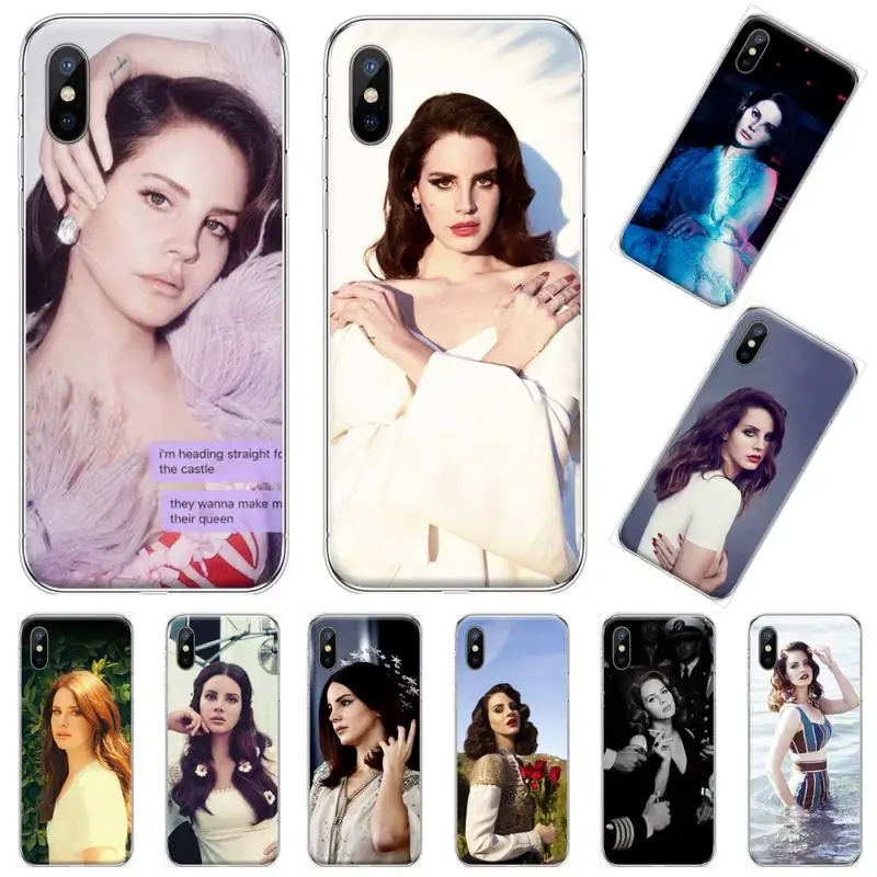 

Lana Del Rey famous singer Phone Case Transparent soft For iphone 12 11 13 7 8 6 s plus x xs xr pro max mini