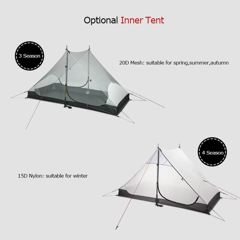 3F UL Gear Lancer2 LanShan Ultralight 15D с силиконовым покрытием 2 человека палатка для альпинизма