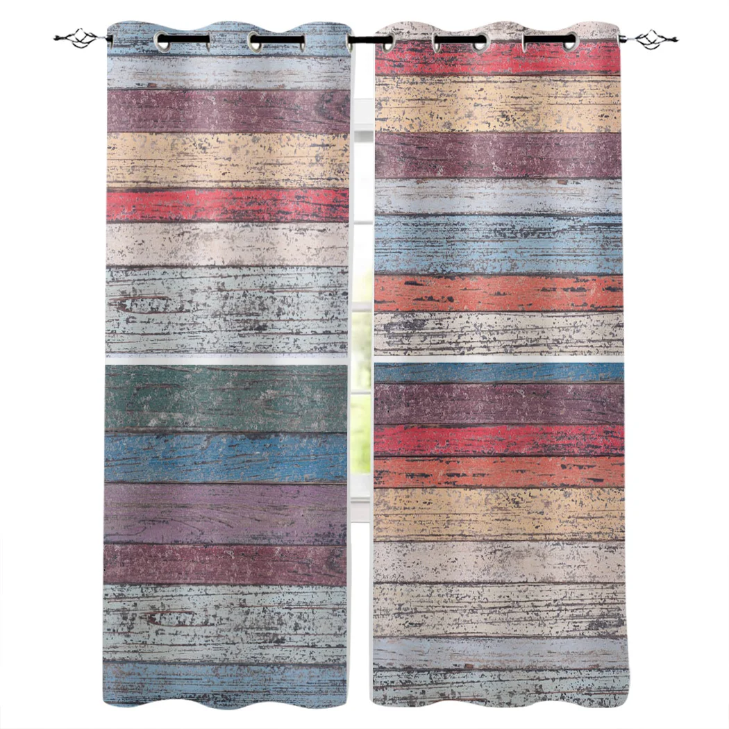 Фотообои с деревянными полосками детали для украшения гостиной оконные шторы