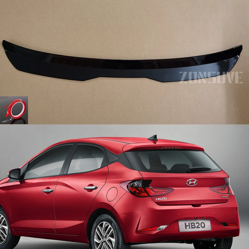 

Используется для Hyundai HB20 2016-2019 лет спойлер на крышу из углеродного волокна внешний вид аксессуары комплект корпуса заводской стиль