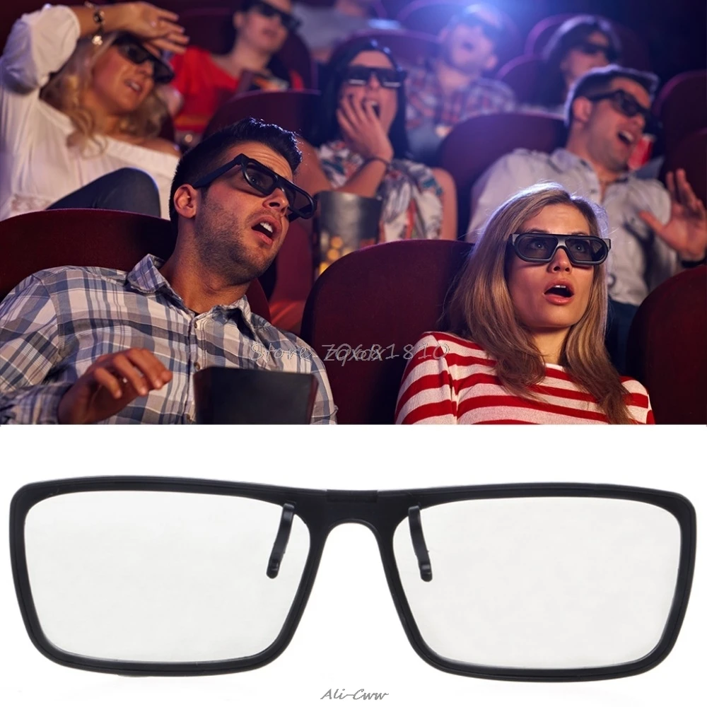 

Clip-On Type Circular Passive Polarized 3D Glasses For TV Real 3D Cinema 0.22mm