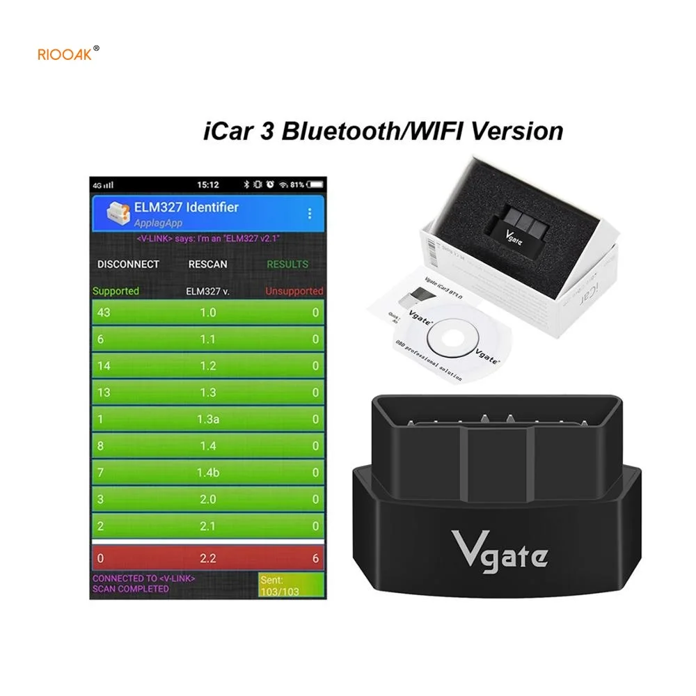 

Vgate iCar3 elm 327 V2.1 For Android/IOS iCar 3 ELM327 OBD2 Bluetooth WIFI Scanner OBD 2 OBD2 Car Diagnostic Auto Tool Easydiag
