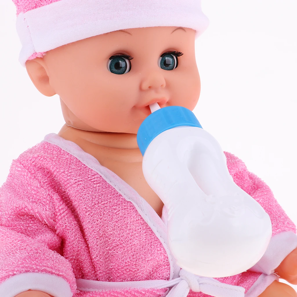 

Soft Vinyl 35cm Reborn Baby Girl Doll Kids Pretend Play Mom