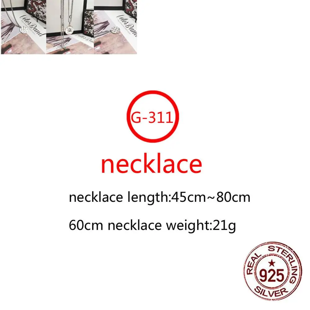 

G311 S925 Sterling Silver Necklace New Brand Couple Pattern Letter Personality Fashion Style Simple Style Gift Hot Sale