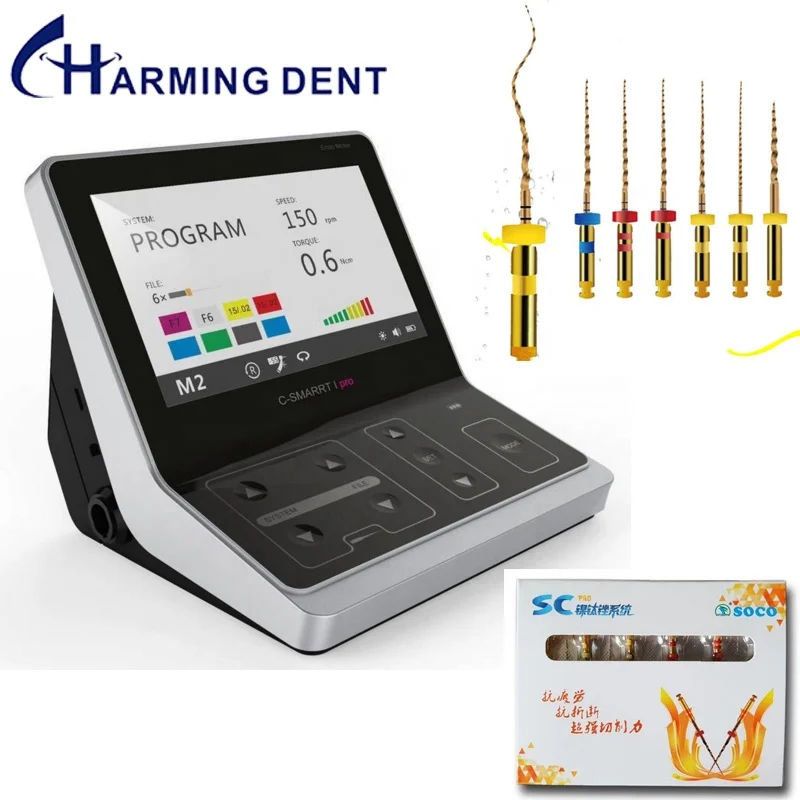 

Teeth endodontic instruments reciprocating endomotor with built in apex locator LED + 5 endo rotary files soco root canal pro