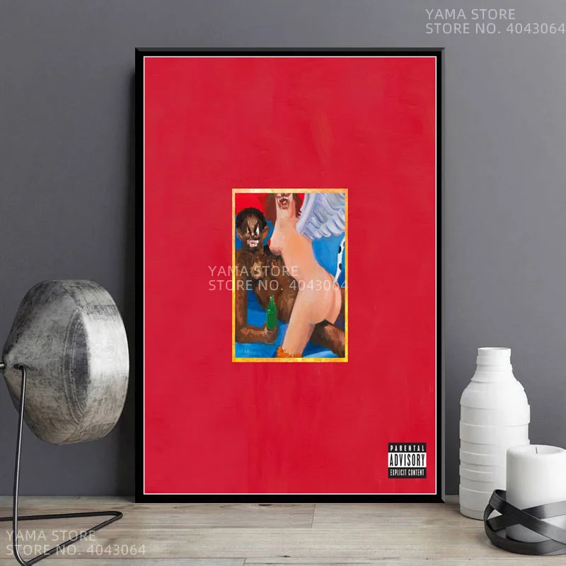 J002 My Beautiful Dark Twisted Fantasy Kanye West альбом Rap Music Gift настенный художественный Декор