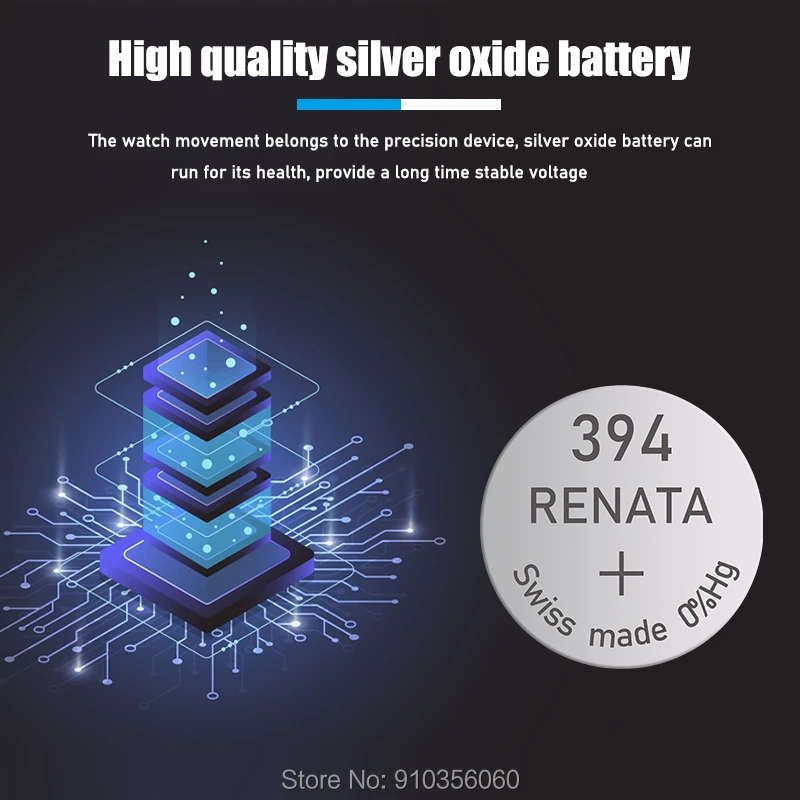 Аккумулятор для часов Renata из оксида серебра 394 SR936SW 936 1 55 в 100% оригинальный бренд