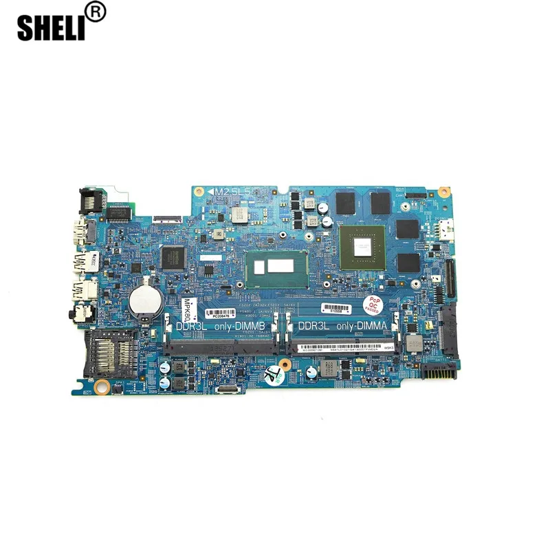 

55.47L01.021G DOH50 MB 12311-2 KJ7NX Motherboard w/ i5-4210U 1.7GHz CPU + GT 750m 2G GPU- 3V4T2 03V4T2 for Dell Inspiron 15 7537