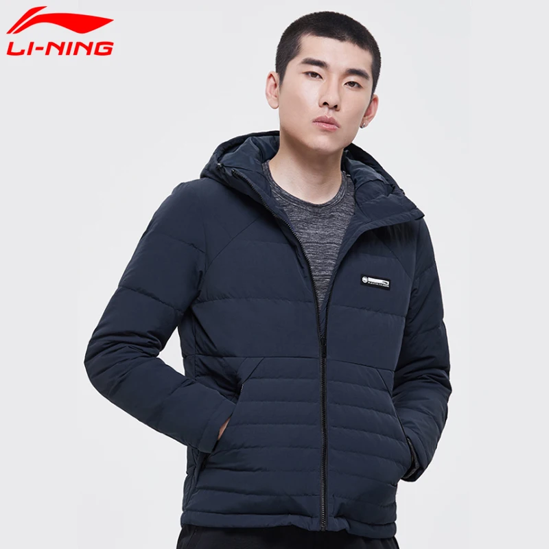 Li-Ning/Мужская короткая пуховая куртка из серии BAD FIVE для баскетбола, уличная теплая зимняя спортивная куртка с подкладкой AYMN013 MWY311