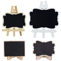 5pcs mini wooden blackboard cute cloud shape chalkboard memo message stand for home wedding birthday party decoration table sign