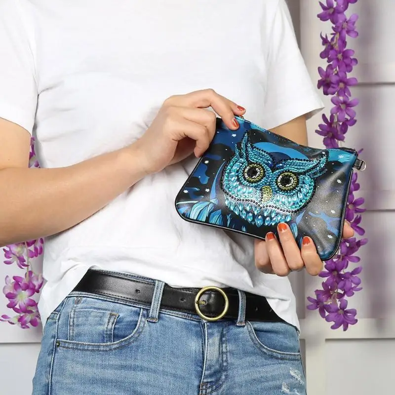 DIY Сова специальная форма алмазная картина кожаная цепь сумки через плечо
