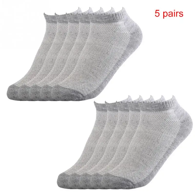 gray B 10 пар/5 пар, женские носки, Осень-зима, модные, низкие, черные, белые, спортивные, незаметный Носок, дышащие, одноцветные, короткие носки - Цвет: gray B
