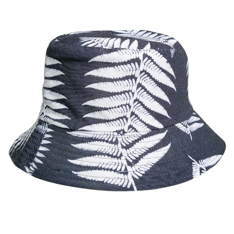 

Fisherman's Hat Two Sides Unisex Men Women Foldable Leaf Cap Print Fisherman Hat Sun Hat Bucket Cap Female