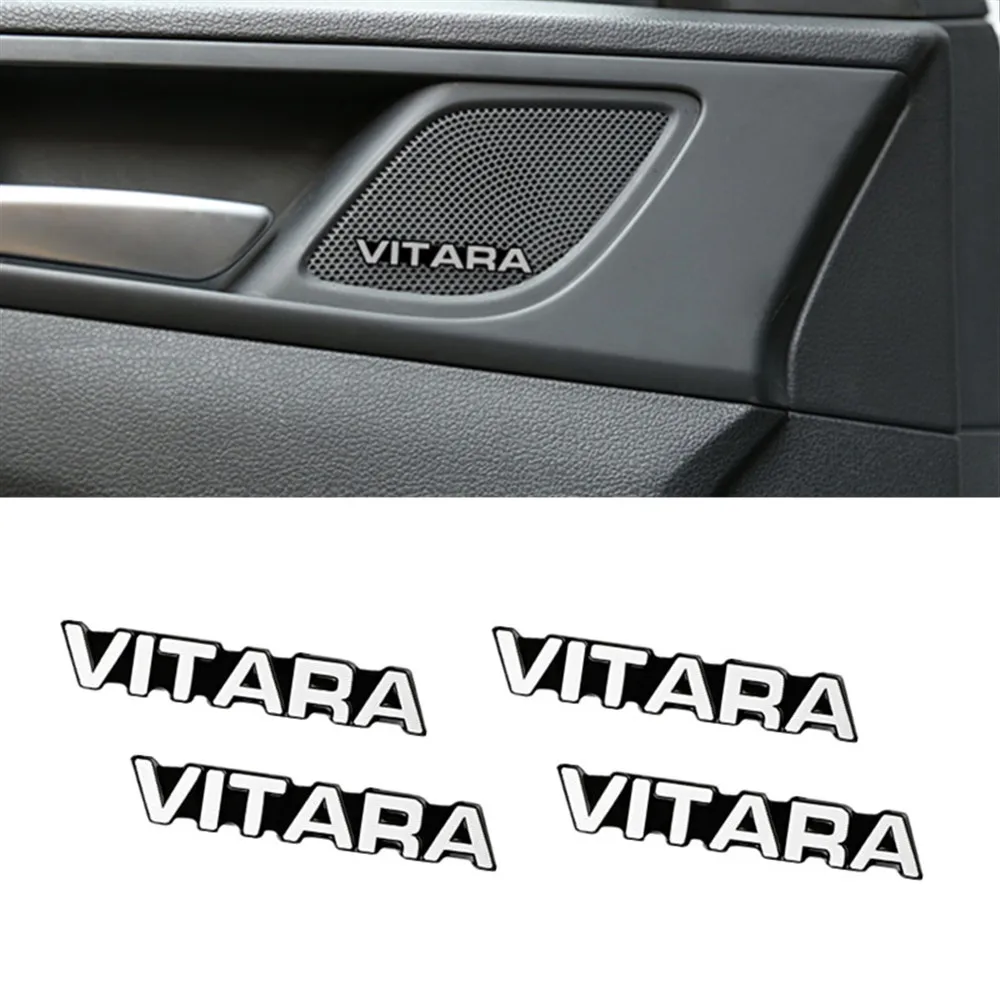 4 шт. 3D алюминиевый динамик стерео значок эмблема наклейка для Suzuki Vitara 2015 2016 2017 2018