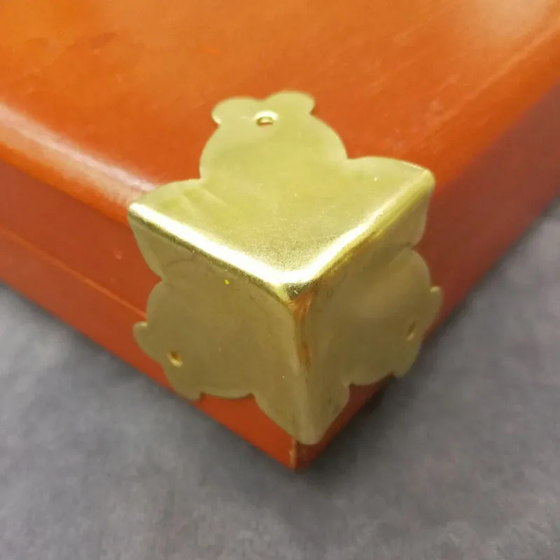 4 шт. антикварные медные металлические угловые кронштейны для деревянных ножки