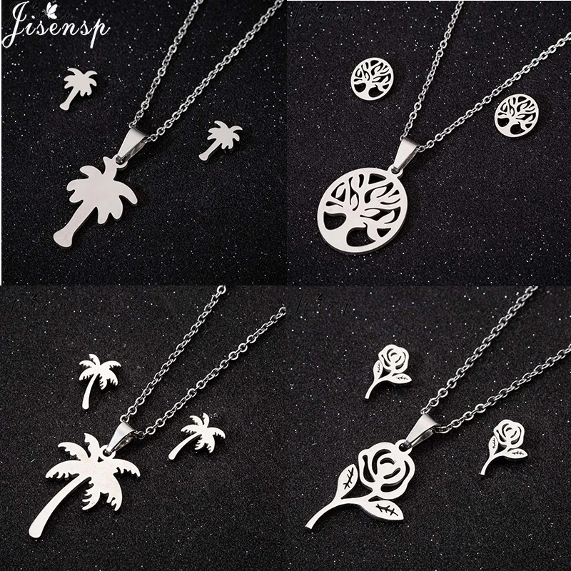 Ювелирный Комплект из колье и серёг нержавеющей стали|Ювелирные наборы| |