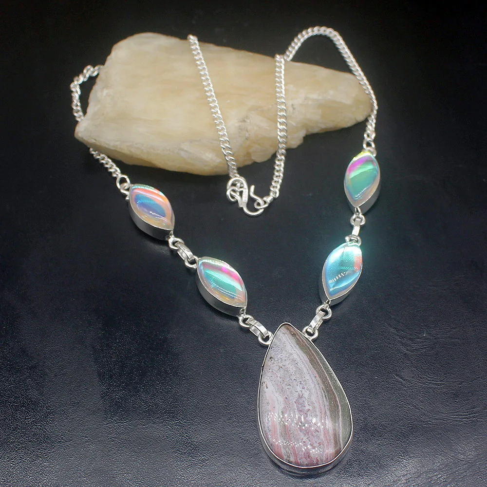 Gemstonefactory ювелирные изделия большая акция 925 серебро океанская яшма Мистический