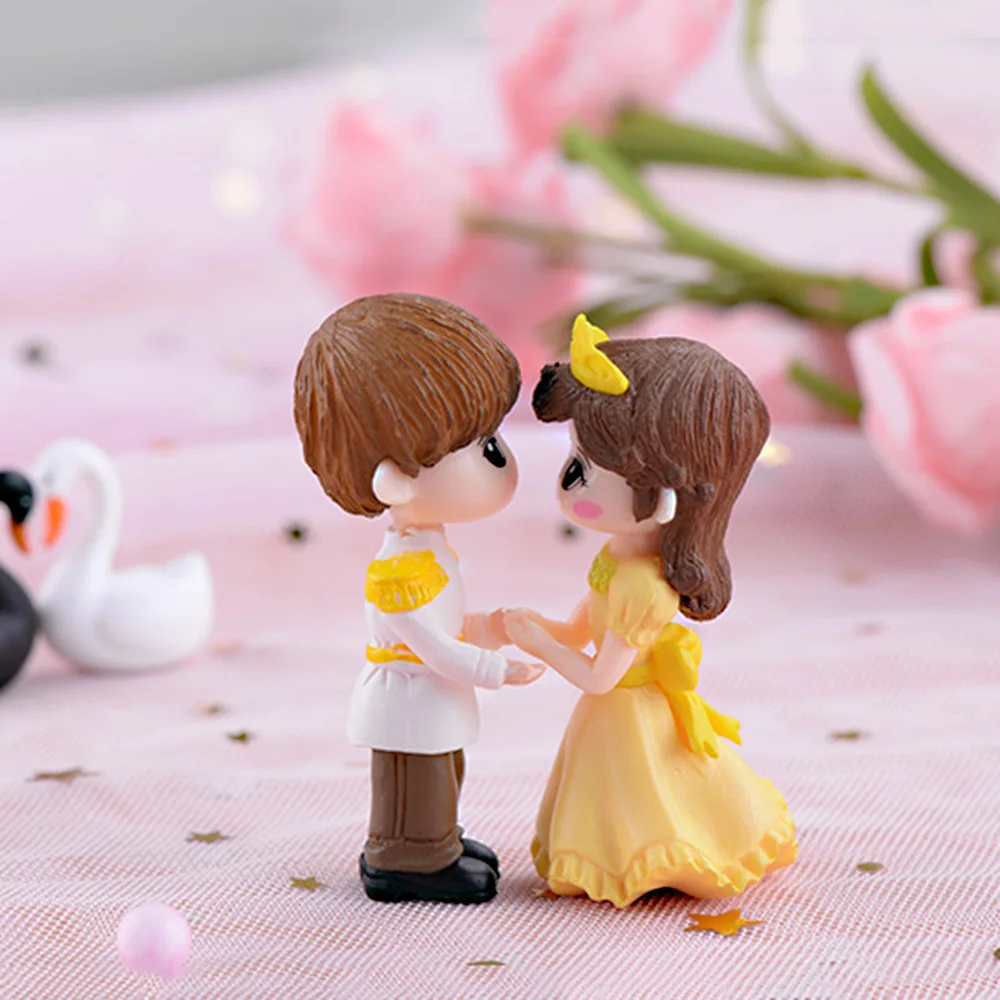 2 шт. влюбленные принцы и принцессы Сказочный Сад Искусственный мох гном микро