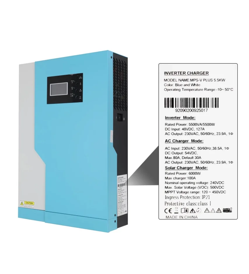 MPS-V-PLUS 3.5KW/5.5KW MPPT Solar Hybrid On-Off Grid Power Inverter 100A Charge Controller&ampWifi PV Input 120V-500VDC | Обустройство