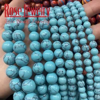 4681012mm natural white howlite turquoises stone beads round loose beads for bracelet jewellery making diy accessories 15