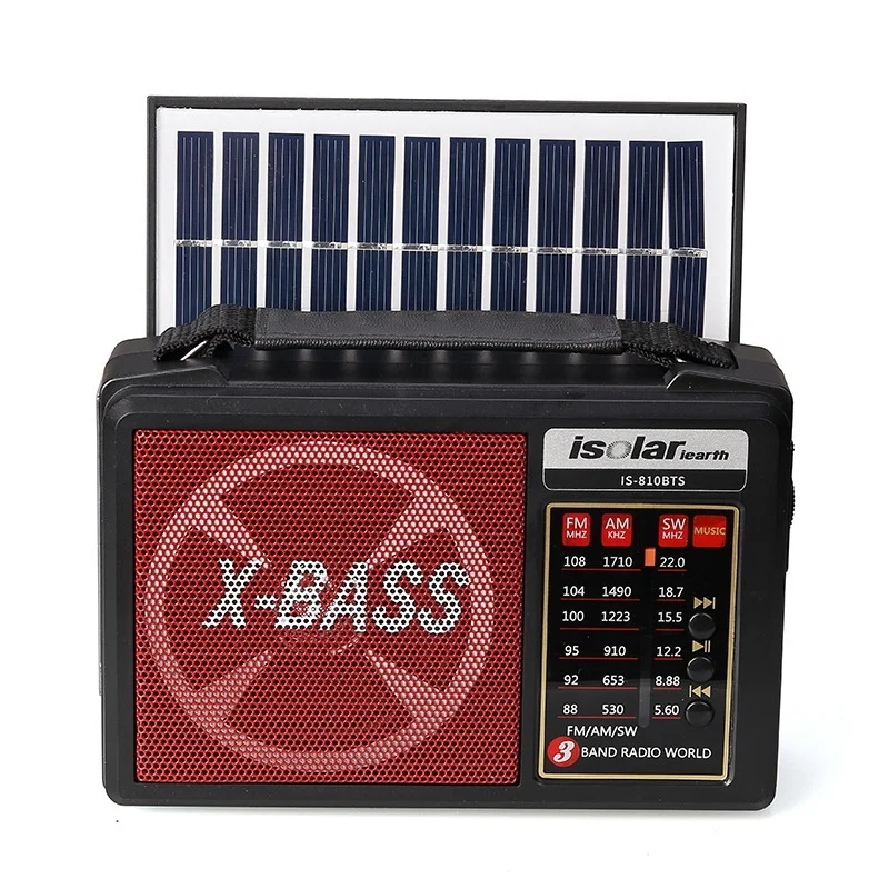 

IS-810BTS винтажный Ретро перезаряжаемый стерео Открытый Южная Америка домашний портативный Am Fm Sw радио Светодиодный светильник кой и солнечно...