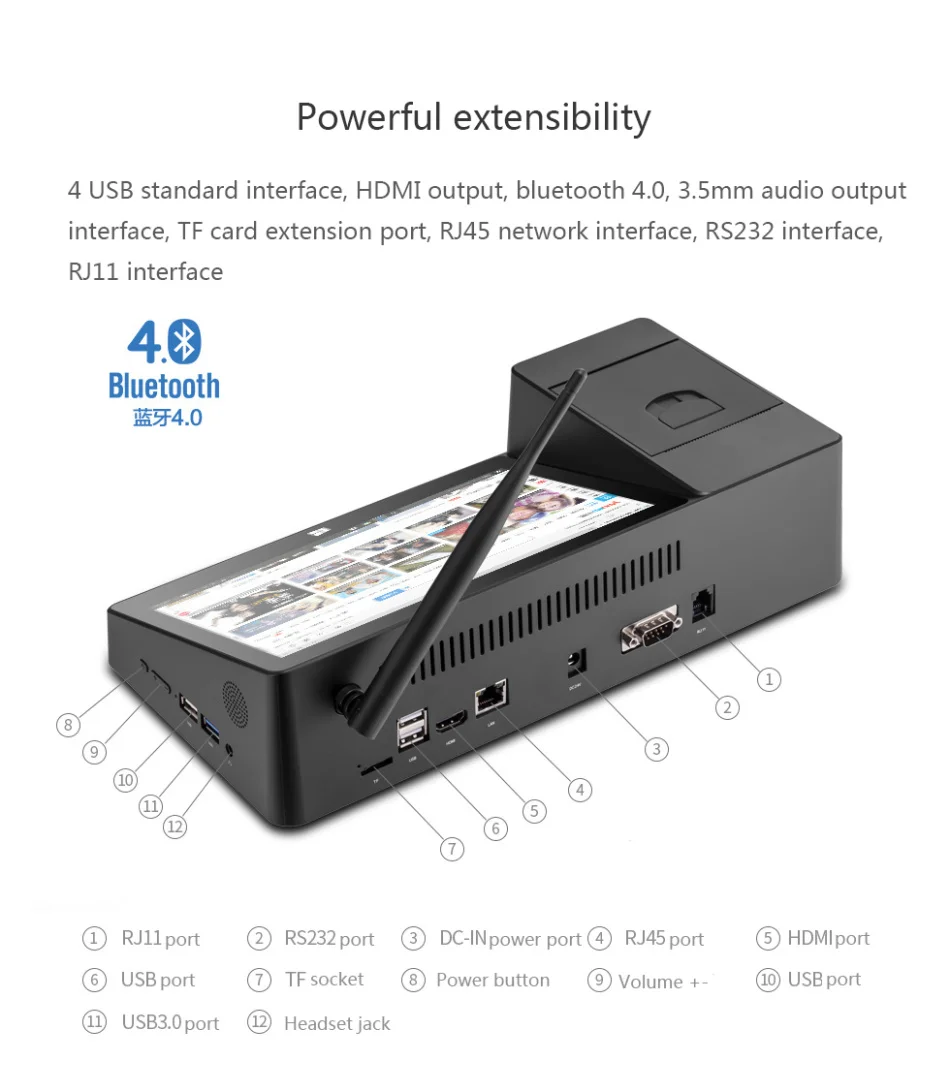 Оригинальные окна 10 планшетный ПК компьютер pipo X3 Pos платежная коробка