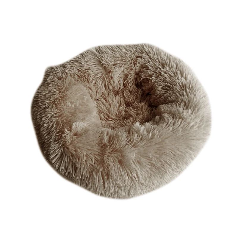 Теплая Флисовая кровать для собаки зимняя кошка Конура круглая щенок коврик